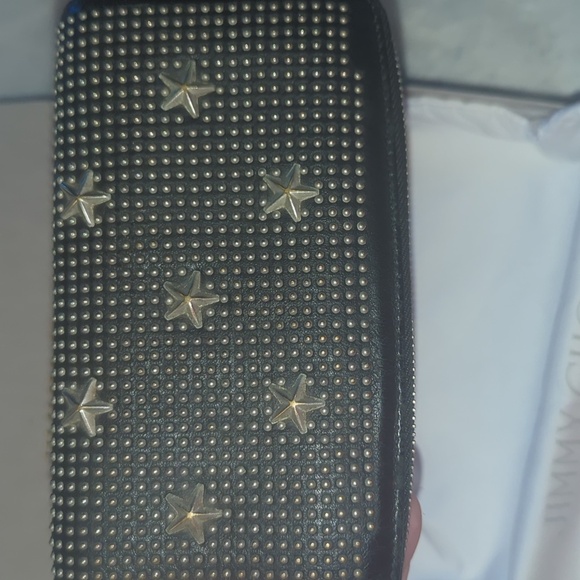 Jimmy Choo Black Wallet with Star Studs Box And Dust Bag Included - Picture 7 of 14